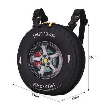 

Cute Kid Toddler Backpack Kindergarten Schoolbag 3D Cartoon Car Tire Shape Bag