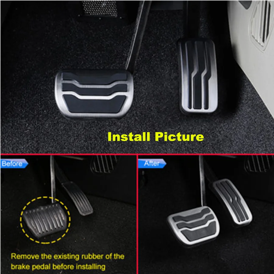 NO Drill Car Gas Fuel Brake Pedal Pads Accessory For Ford Ford Mondeo