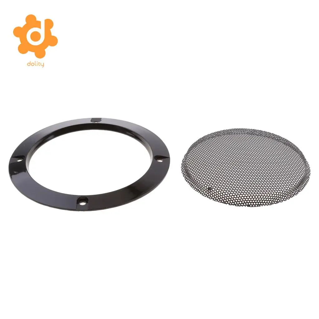 4 Inches Speaker Grills Cover Case with 4 pcs Screws for Speaker Mounting Home Audio DIY - 124mm Outer Diameter Black