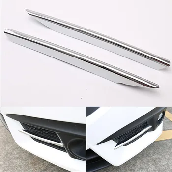 

Car ABS Chorme Front Fog Lamp Strip Foglight Bumper Grille Trim fit For Civic X 2016-2018 Car Styling Accessories