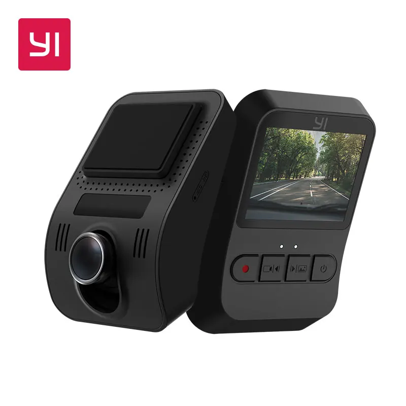 YI Mini Dash camera 1080p FHD видеорегистратор для приборной панели, Wi-Fi Автомобильная камера с широкоугольным объективом 140 градусов, g-сенсор ночного видения - Название цвета: Черный