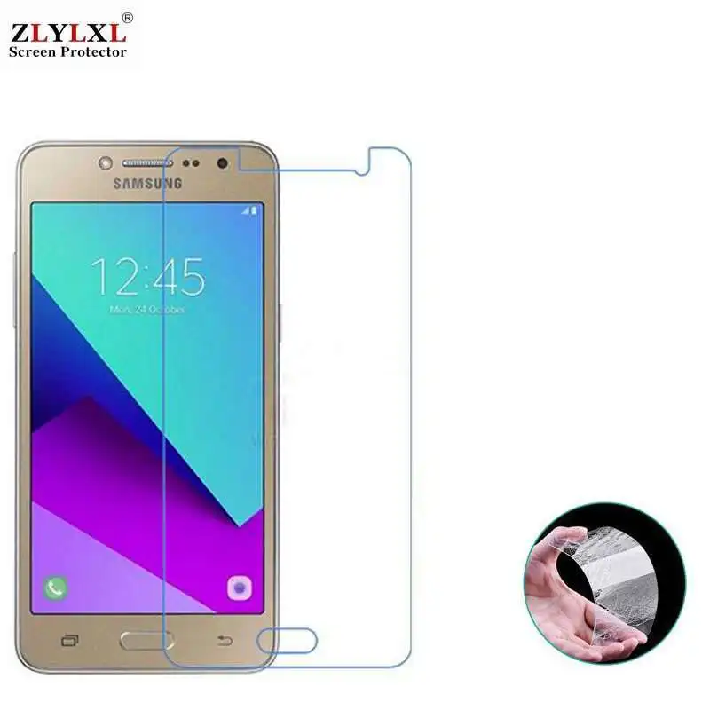 

Glass + case Transparent Dirt-resistant soft back case for Samsung Galaxy J2 Prime tempered glass screen protector