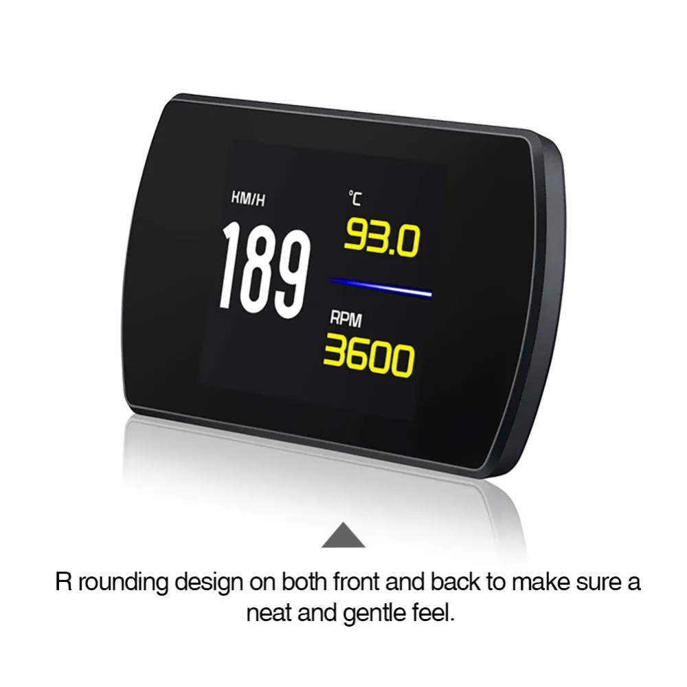 Tanie P12 4.3 TFT OBD Hud GPS Head Up wyświetlacz cyfrowy wyświetlacz szybkościomierza samochodowego komputer pokładowy OBD2 prędkościomierz kod błędu wyczyść