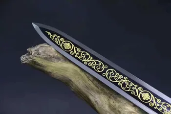 

High Quality HanJian Sword Katana Handle Forging The Quenching Oil High Manganese Steel Blade Ebony Scabbard Silvering Fitting F