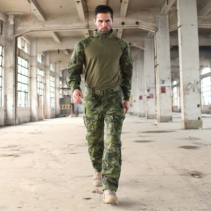  Military Uniforms Multicam Camouflage Tropic Frog Suits MTP Trainning G3 Suits Men US Army Airsoft 