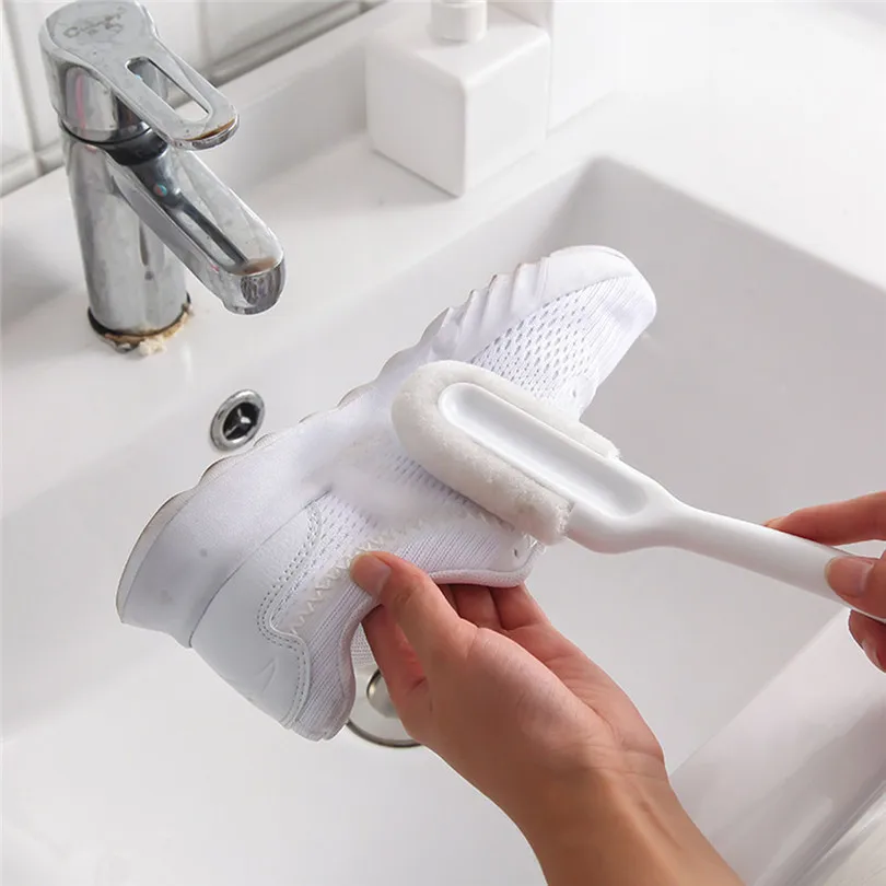 1Pcs Curved Long Handle Useful Microfiber Shoes Brush Long Handle Durable Soft Bristle Multifunction Cleaning Brushes (7)