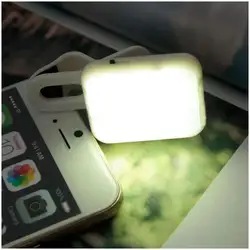 Портативный мини светодиодный фонарик делать селфи свет лампы наружного освещения для телефона планшета (белый/черный/фиолетовый)