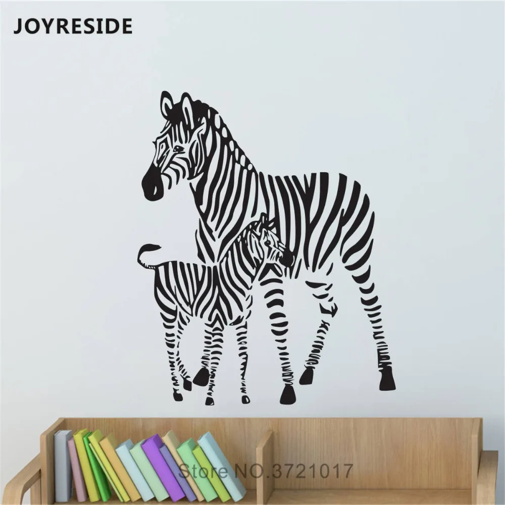 Наклейка на стену joysebe Zebra наклейки с животными маленький большой винил Декор для