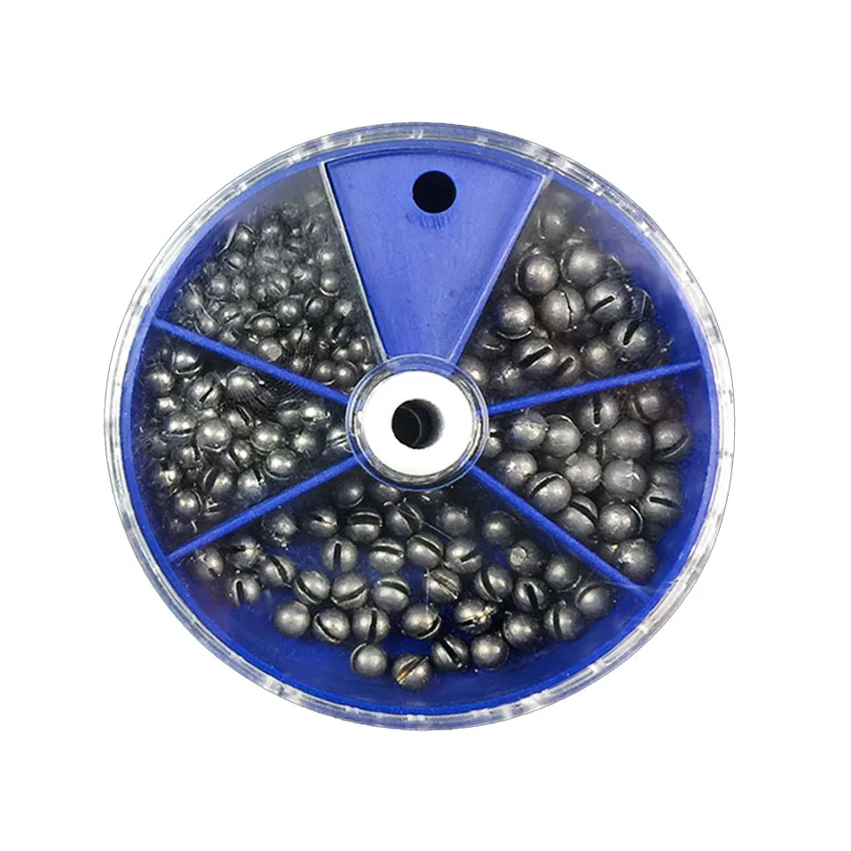 Bite Clip Back Lead Fishing Sinker Set Split Lead Weights Sinkers Round Shot Open Pure Lead
