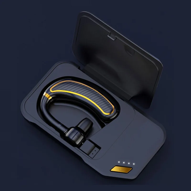 Bluetooth наушники, беспроводные мини-наушники с микрофоном, наушники с Bluetooth, музыкальные Bluetooth наушники, беспроводная гарнитура - Цвет: Black gold and box