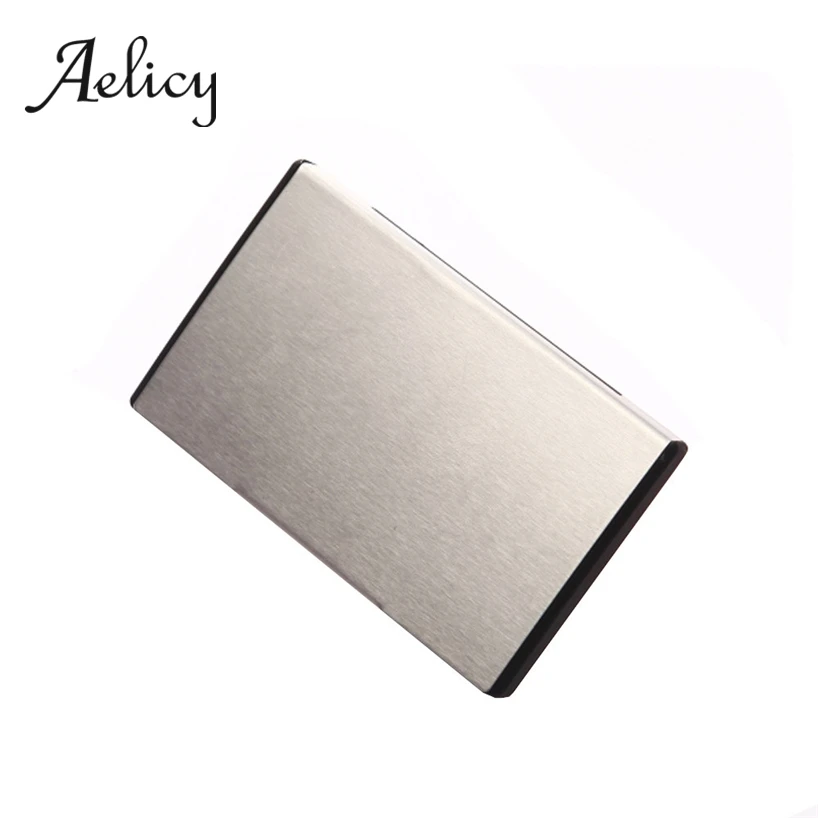 

Aelicy High Quality Women Men's Stainless Steel Pocket Mini Card Wallet Business ID Name Credit Card Holder Card Case Simple