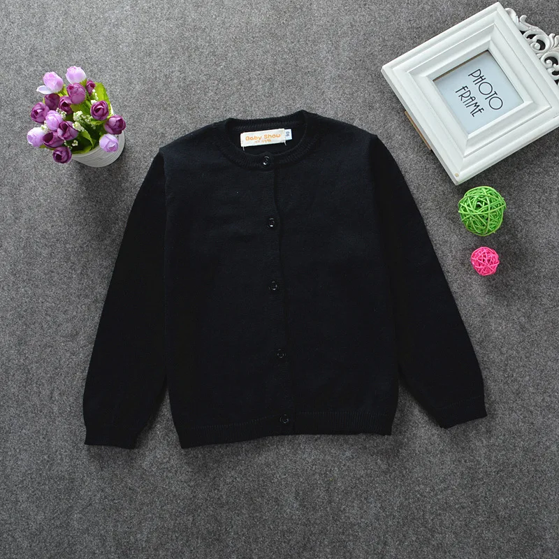 

2018 New knit cardigan 100% cotton knit coat kids girl spring sweaters outerwear children clothes knitting sweater coat