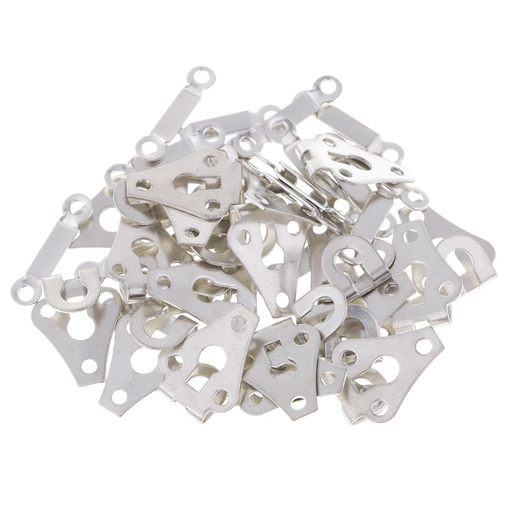 Useful 20 Pairs Copper Sew-On Hook and Eye Closures Metal Skirt & Trouser Fasteners