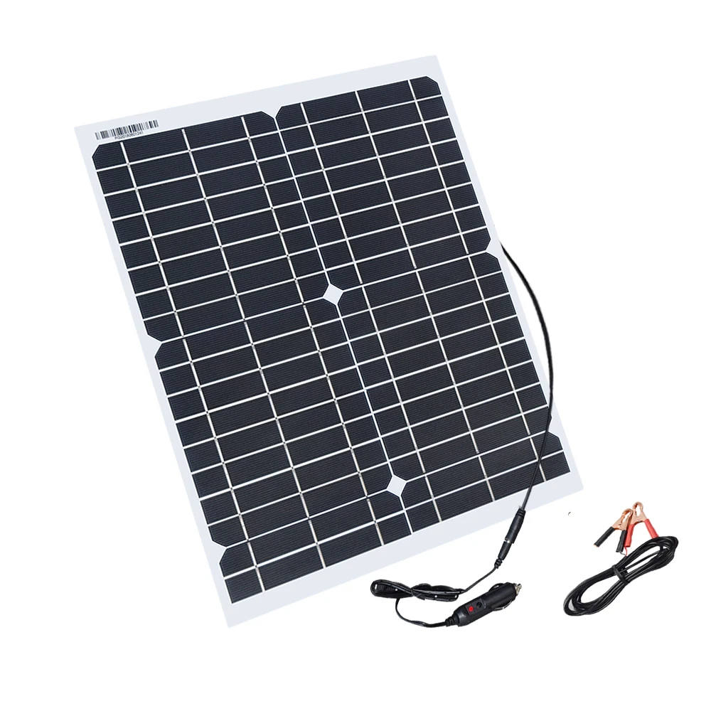 Billig Boguang flexible solar panel 20w panels solar zellen zelle modul DC für auto yacht licht RV 12v batterie boot 5v außen ladegerät