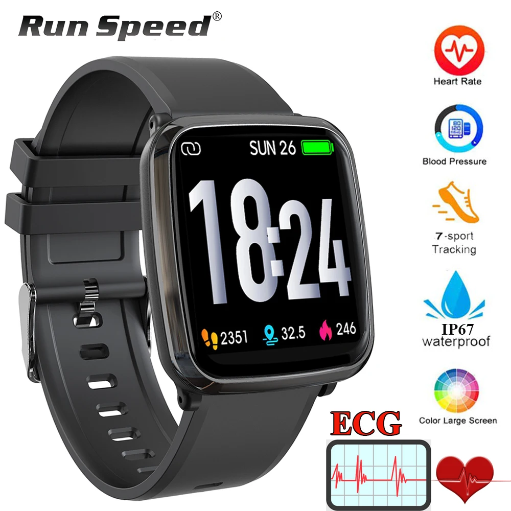Смарт часы Run Speed ECG PPG Health IP67 водонепроницаемые спортивные пульсометр Мониторинг