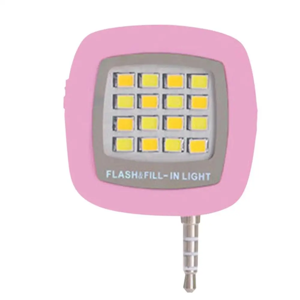 Универсальный светодиодный кольцевой светильник для селфи, портативный мобильный телефон, 36 светодиодный S, лампа для селфи, светящаяся кольцевая клипса для iPhone 8, 7, 6 Plus, samsung - Цвет: Pink 16LEDS
