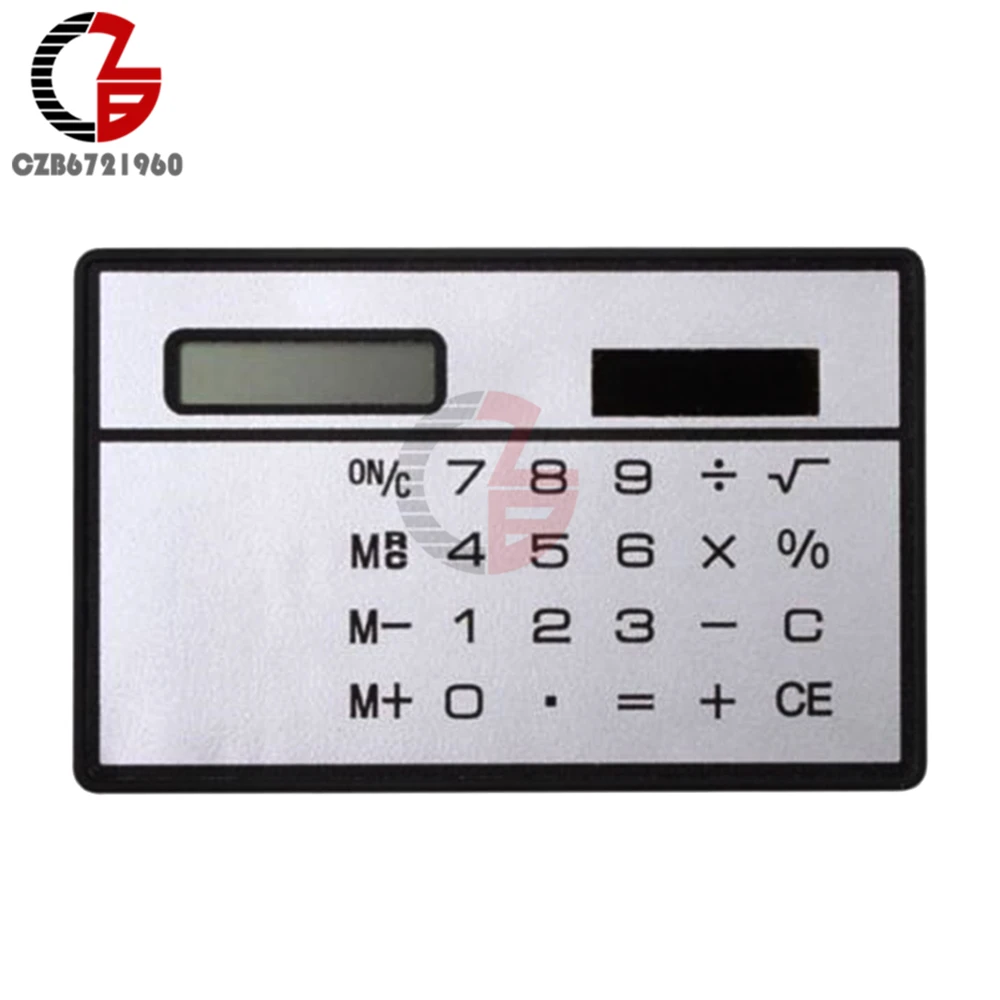 8 Digits Ultra Thin Mini font b Slim b font Credit Card Solar Power Pocket Calculator