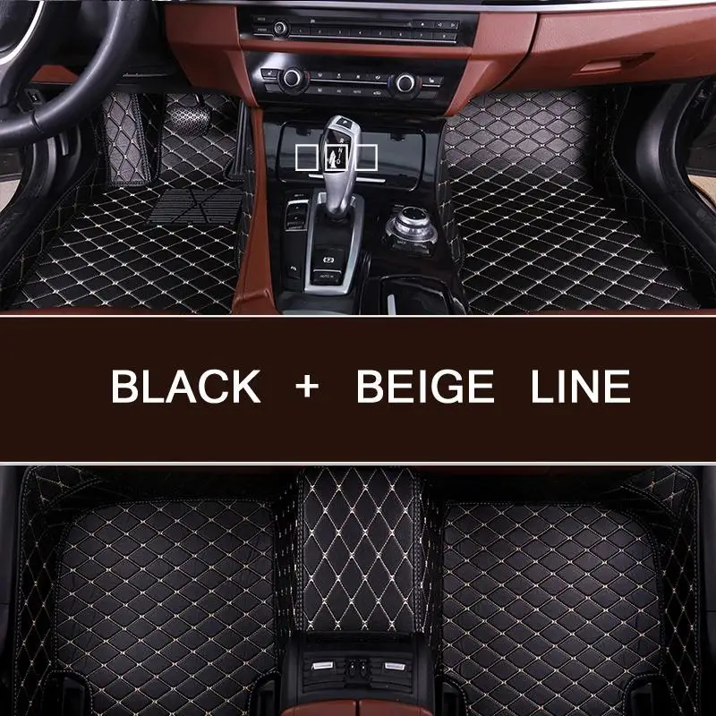 Хорошее качество автомобильные коврики для MERCEDES BENZ все модели A B C E S R G CL CLA CLK CLS ML GL GLA GLC GLE GLS X класс коврики - Название цвета: black beige