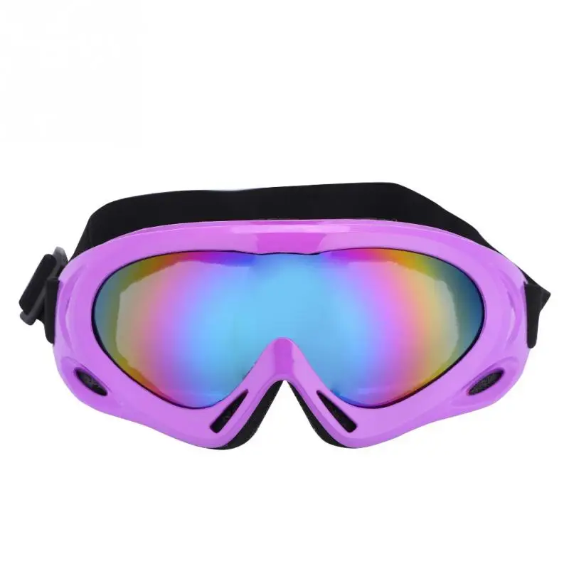 Лыжные очки Защита от солнца ветронепроницаемые износостойкие анти-туман Спорт на открытом воздухе Велоспорт сноуборд коньки лыжи очки маска - Цвет: Фиолетовый