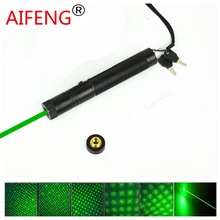 AIFENG Green laser pen stage lamp light Adjustable focus match 100 mw, tactical laser flashlight 4000 m long shots + star head