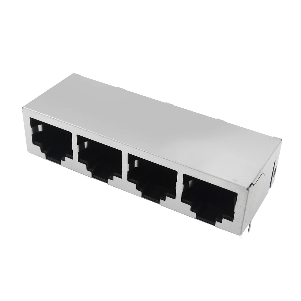 5 шт./лот гнездовой разъем печатной платы RJ45 модульный сети 90 градусов в 8P8C 1x4