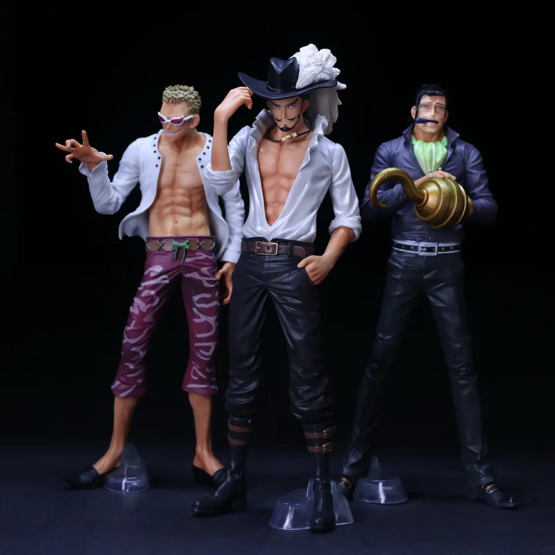 

One Piece Sir Crocodile Dracule Mihawk Donquixote Doflamingo 28cm Anime PVC Action Figure Collectible Model Toys