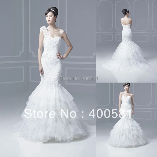One Shoulder Wedding Dresses 2013