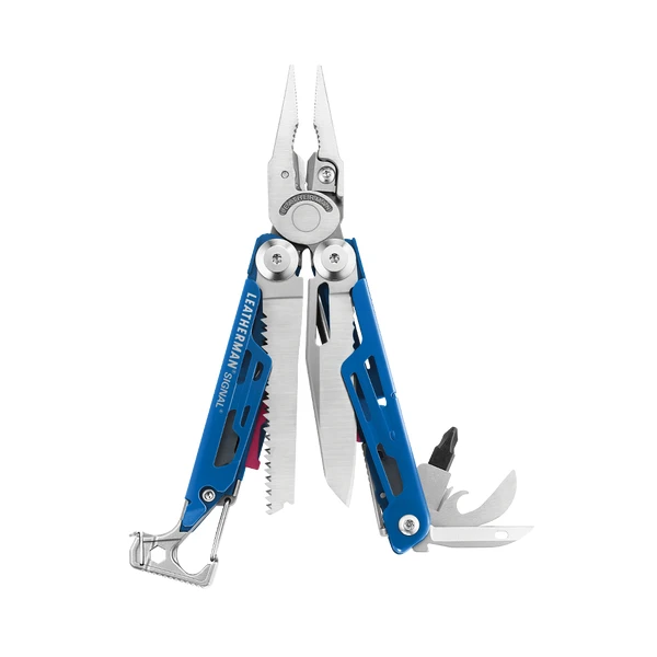 Cobalt Мультитул LEATHERMAN-SIGNAL Camping с пожарным стартером, молотком и аварийным свистком-8 цветов - Цвет: Cobalt