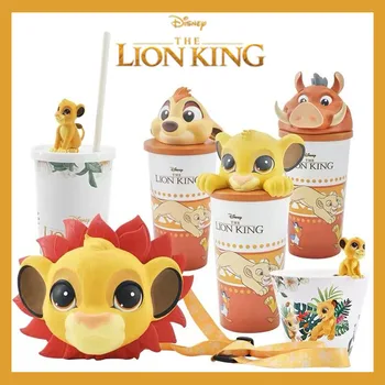 

Action Disney Movie The Lion King Cup Simba Mufasa Timon Pumbaa Water Cup and Popcorn Bucket Gift for Children Toy The Lion King