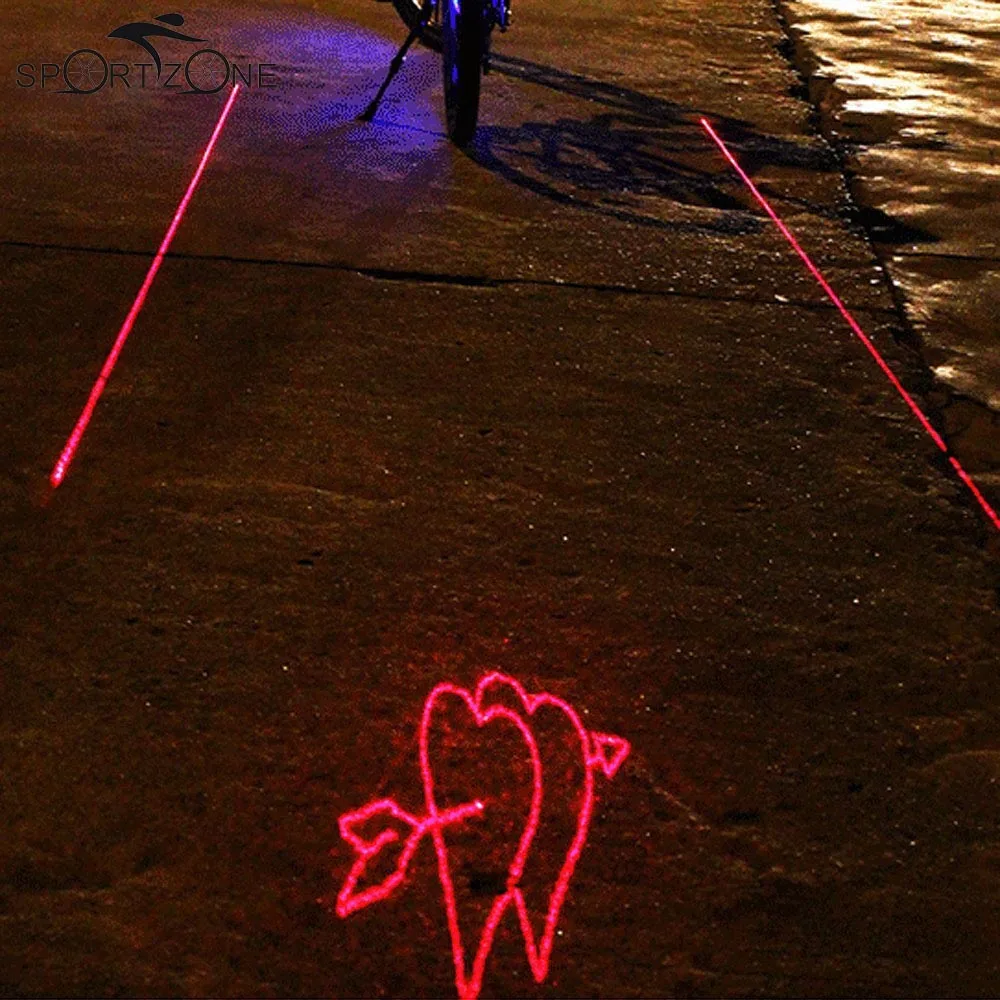 Excellent Thumb/Palm/Heart Project Bicycle Lights 8 Modes 3 Patterns Intelligent Bicycle Tail Rear LED Light Wireless Braking Warning Lamp 0