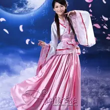 Китайский Хан Костюмы сказочной принцессы показать Платье для косплея Костюм Халат Один размер Розовый