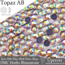 Upriver Topaz AB SS6-SS30 DMC Flitter Свободные Стразы горячей фиксации Стразы DIY камни