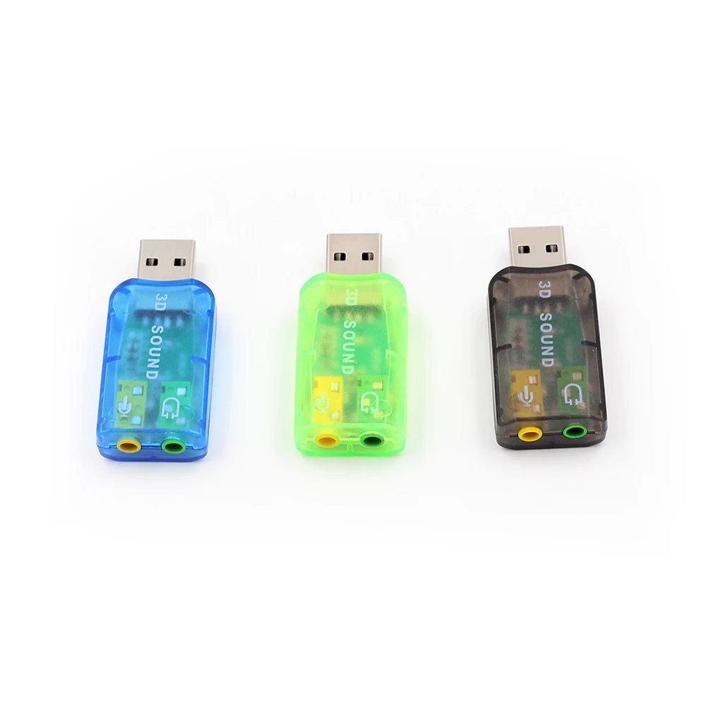 Купить виртуальная 5, 1 звуковая карта с USB внешний аудио адаптер ...