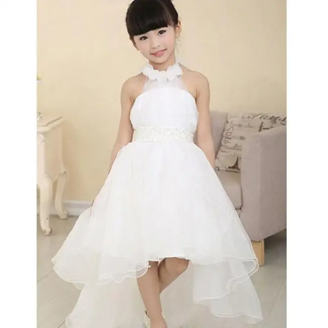 

Telotun Kid Girl Wedding Bridesmaid Snow White Dress Girl Princess Dress Kid Party Pageant Tutu Dresses JU 18