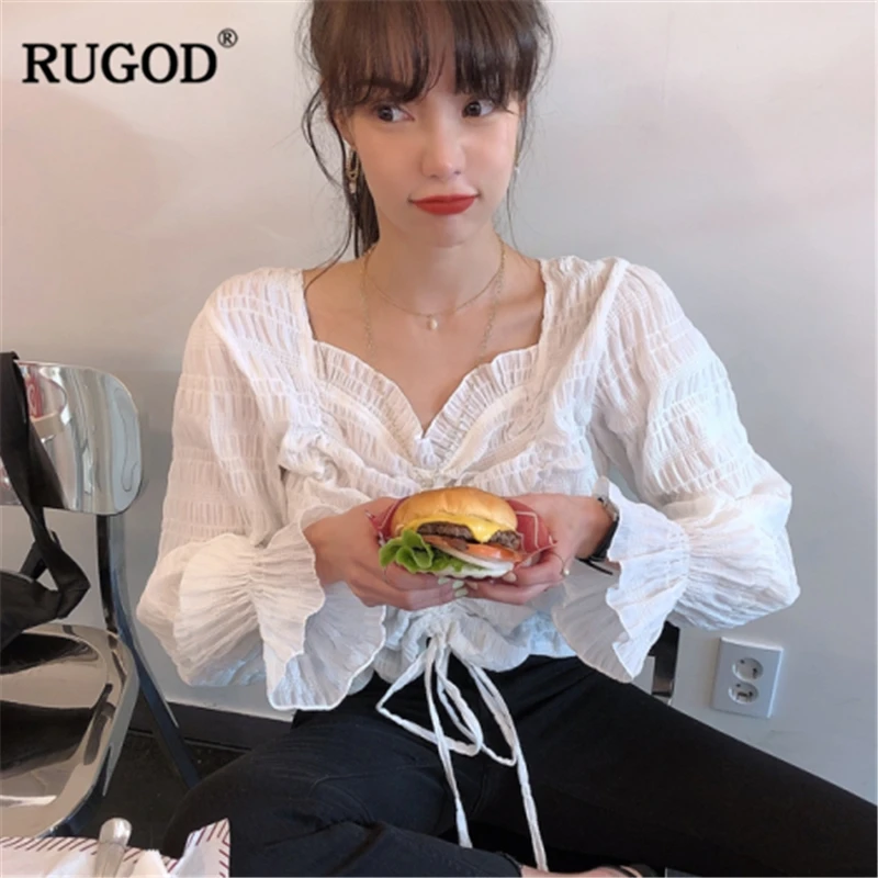Блузка RUGOD Женская кружевная с коротким рукавом|Блузки| |