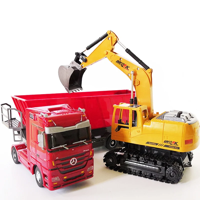 RC экскаватор игрушки игрушка автоподъемник инженерный автомобиль Dumper наклонная тележка грузовик трактор