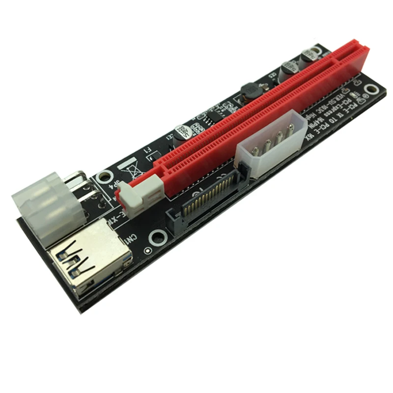 6 шт. 3 в 1 4pin Molex PCI E Mining Card 6pin Riser SATA 60 см PCIE 1x to 16x Express для Antminer Bitcoin Miner|pci express riser card|riser