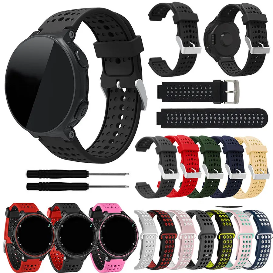 

Silicone Rubber Watchband for Garmin Forerunner 220 230 235 620 630 735XT Replacement Watch Band Strap Wrist Bracelet +Tool