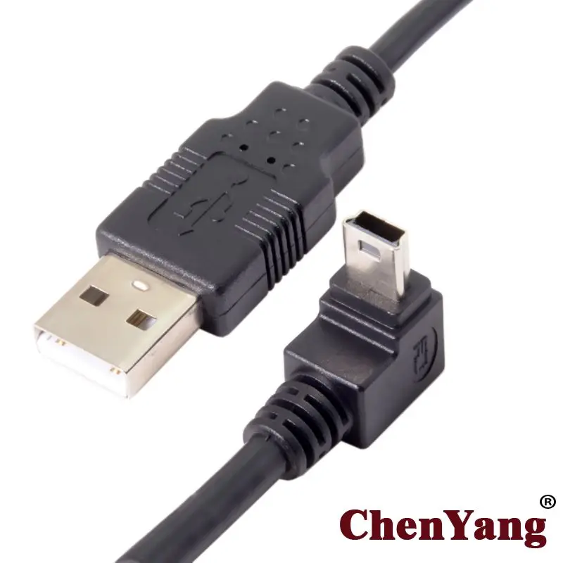 Chenyang USB 2,0 A type Male to 90 Degree Up угловой USB Mini B 5pin Male Кабель 50 см