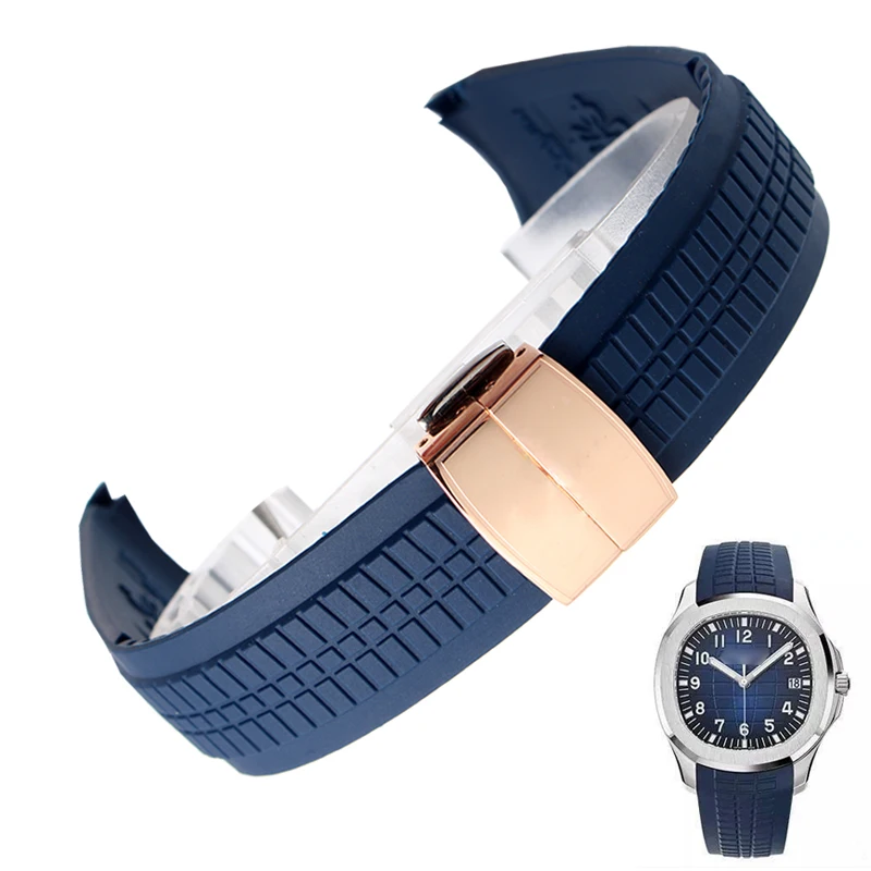 Silicone Rubber bracelet watch strap watchband wristband men 21mm Wrist ...