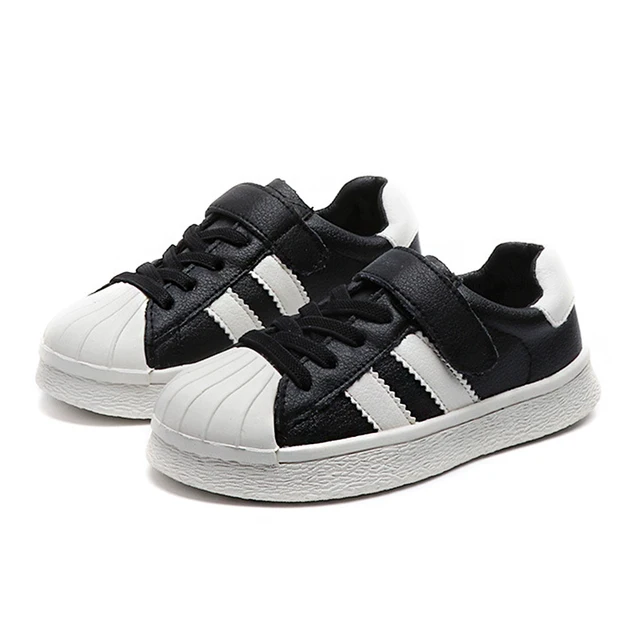 BABAYA Rayé Superstar Garçons Filles Véritable En Cuir Sneakers ... BABAYA Rayé Superstar Garçons Filles Véritable En Cuir Sneakers Enfants De Mode Casual Chaussures Enfants Chaussures