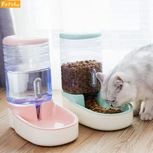 Petshy 3.8L Pet cat автоматические кормушки пластиковая бутылка для воды для собак большая емкость дозатор для воды для еды кошки собаки миски для кормления - изображение