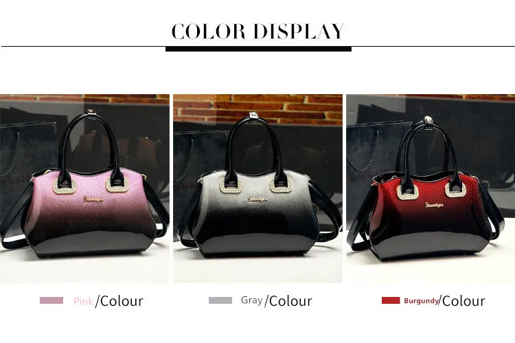2019 новые модные роскошные сумки для женщин дизайнер высокое качество кожаные сумочки панелями лакированная кожа дамы Tote Sac