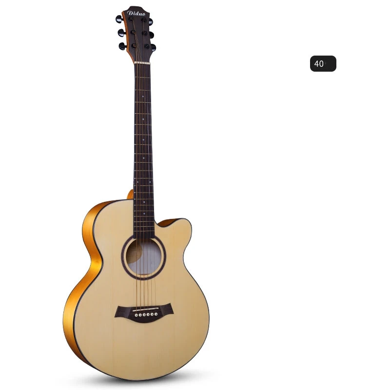 

Diduo 40" inch Acoustic Guitar Cutaway Rounded Corner Acoustic Wood Guitarra for Students