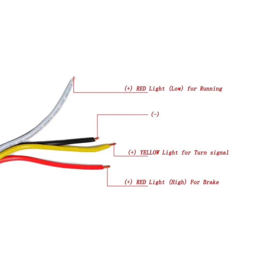 JXLCLYL Red+Yellow LED 12V Motorcycle Bullet Turn Signal Running Brake Light Chrome