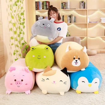 Soft Animal Cartoon Pillow Cushion Cute Fat Dog Cat Totoro Penguin Pig Frog Plush Toy