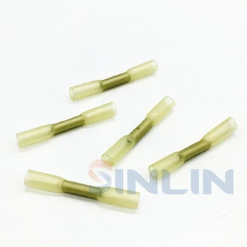 

500pcs BHT0.5 Insulated Heat Shrink Butt Wire Electrical Crimp Terminal Connector 26-22AWG 0.2-0.5mm BHT-0.5