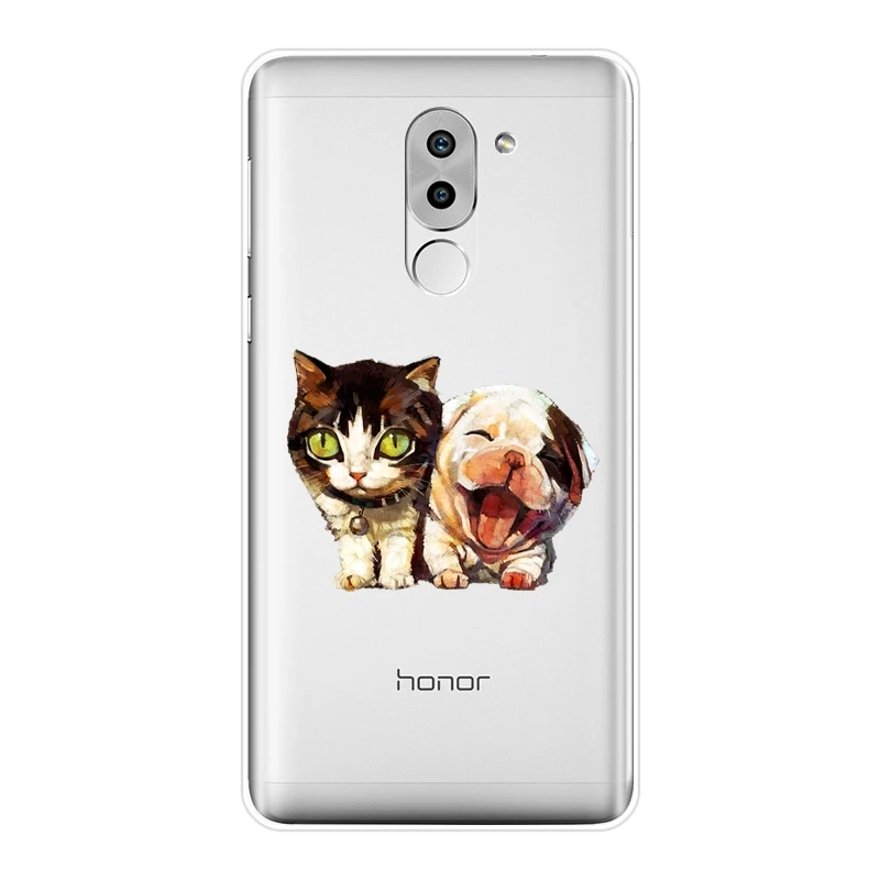 Чехол накладка для Huawei Honor 6A 4C 5C 6C Pro мягкий силиконовый чехол 4X 5A 5X 6 6X с собакой