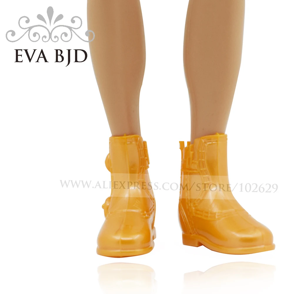 

Golden Boots Toy Shoes for 30cm Men Male Barbiee Kenn dolls 1 pair 2 pieces Doll Accessories Not include doll EVA BJD DBS004