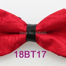 YIBEI Coachella Галстуки сплошной цвет красный галстук-бабочка Пейсли алмаз кожа Пикер Бабочка Регулируемый смокинг бабочки Предварительно Связанные